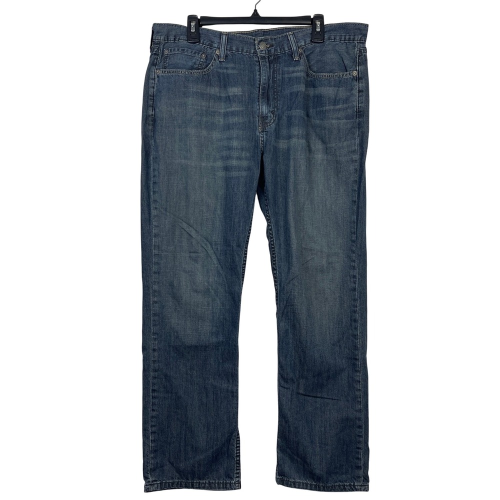 Levis 514 Straight Fit 36x30 100% Cotton Medium Wash Denim Blue Jeans Zip Fly